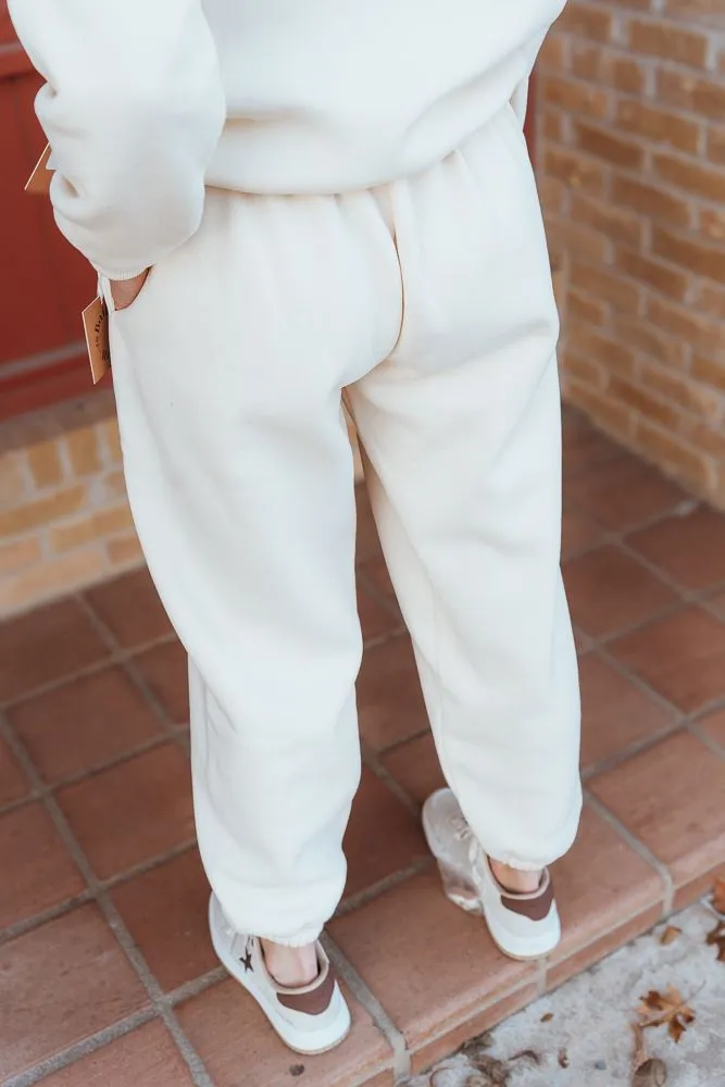 Cream Sweatpants BRP3190