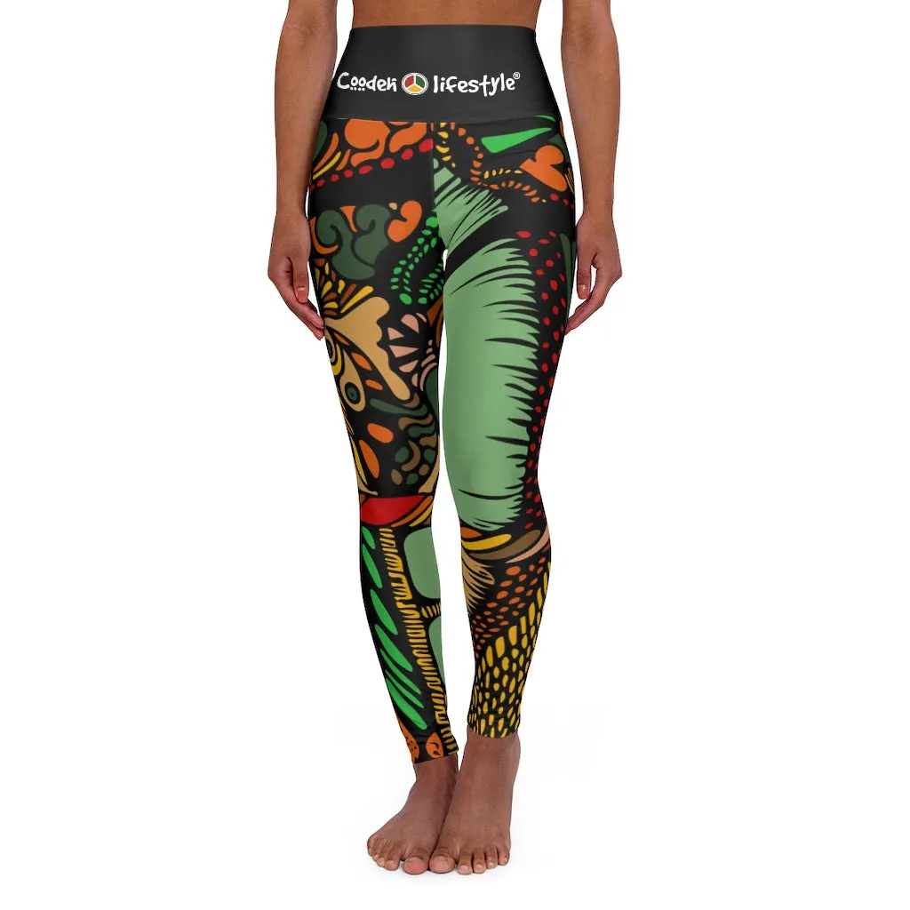 High Waisted Yoga Leggings (Multi-Art)