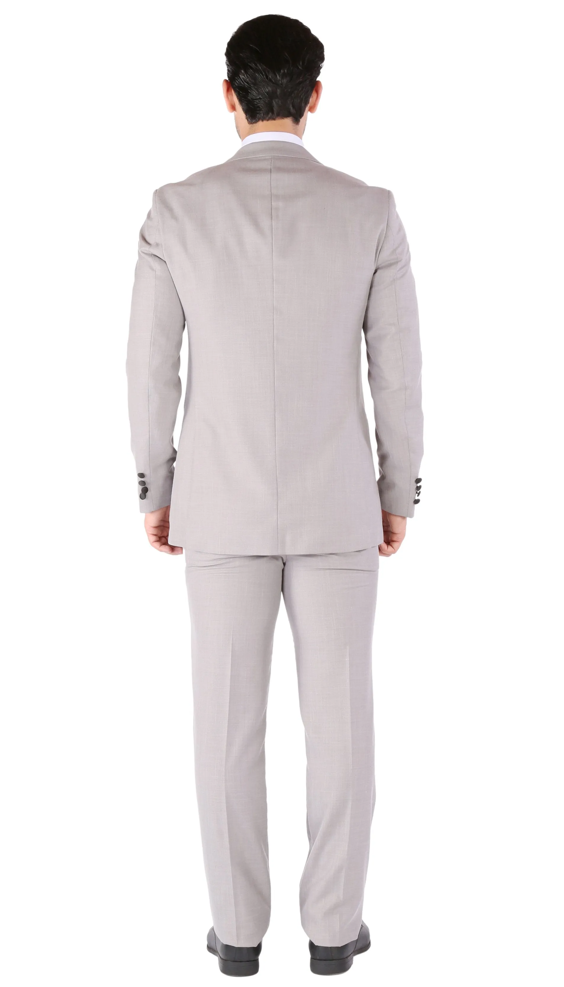 Luna 3pc Slim Fit Grey Peak Lapel Tuxedo