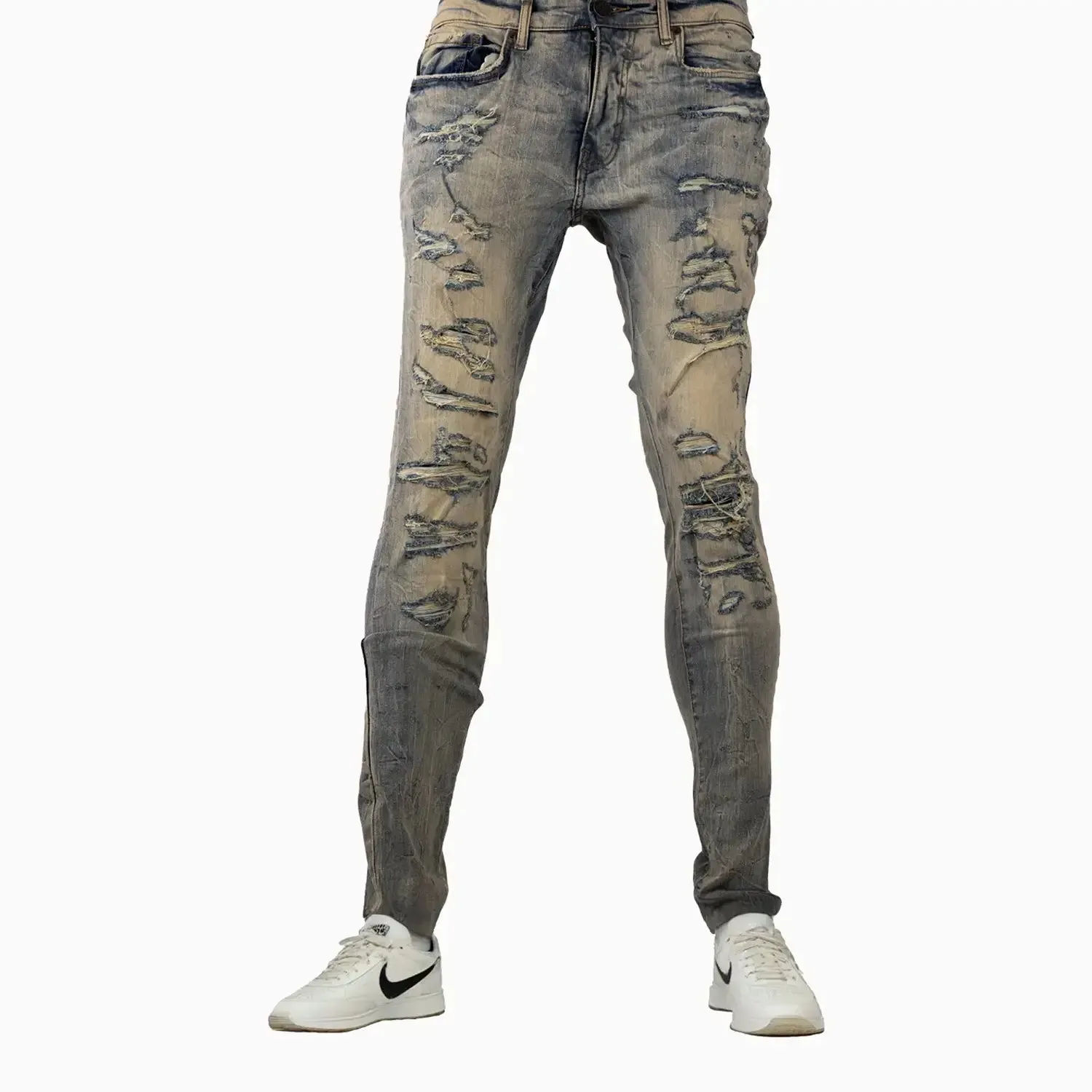 Men's Ross Fit With Shreds Denim Pant