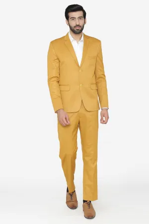 Polyester Cotton Brown Two Piece Suit