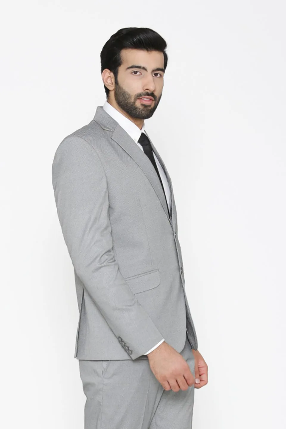 Polyester Cotton Grey Blazer