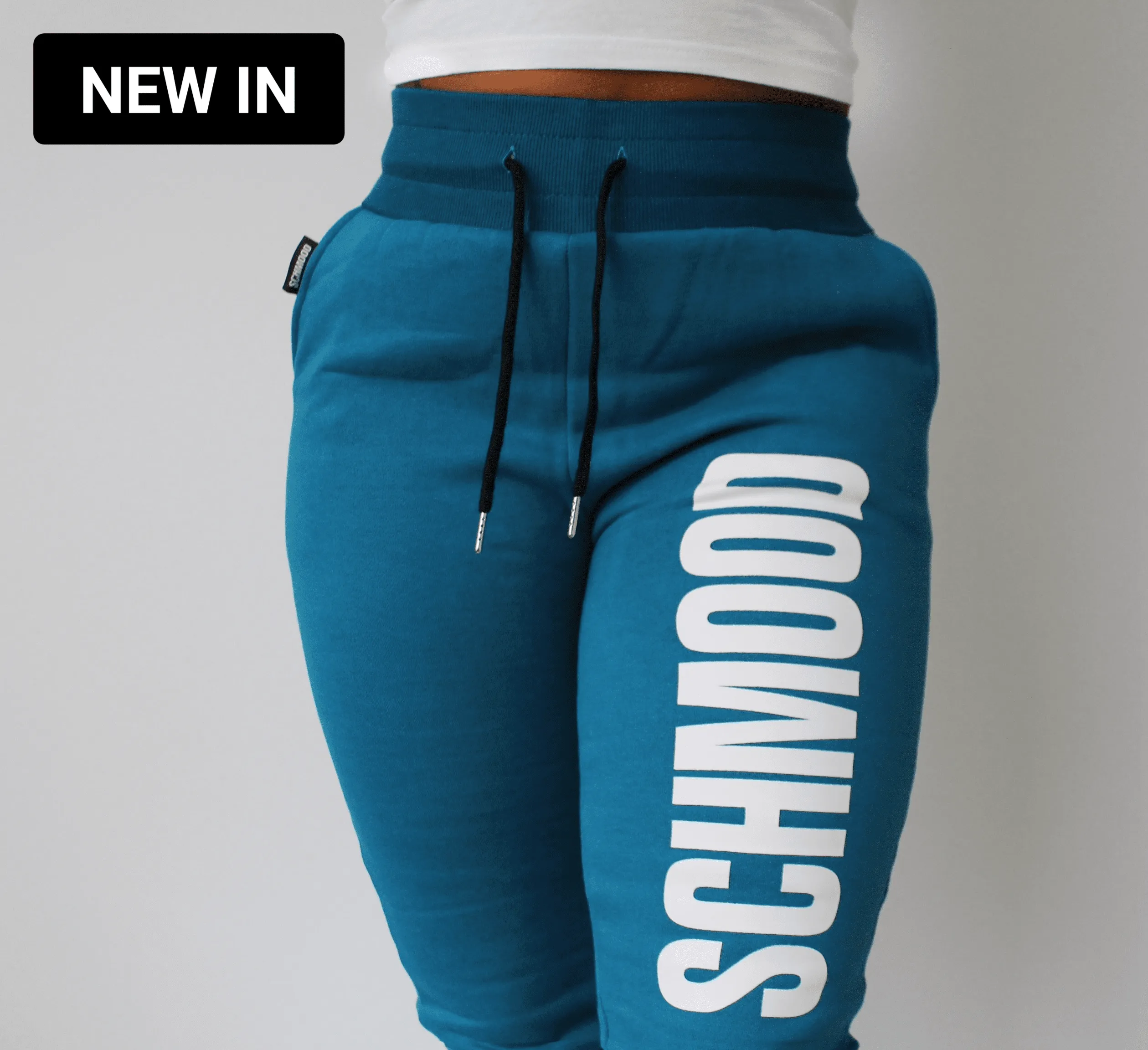 SCHMOOD Xxtra-Cozy Joggers Teal/White/Black