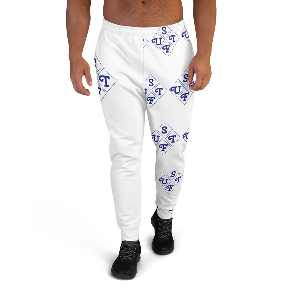 STFU Diamond Joggers - Blue on White