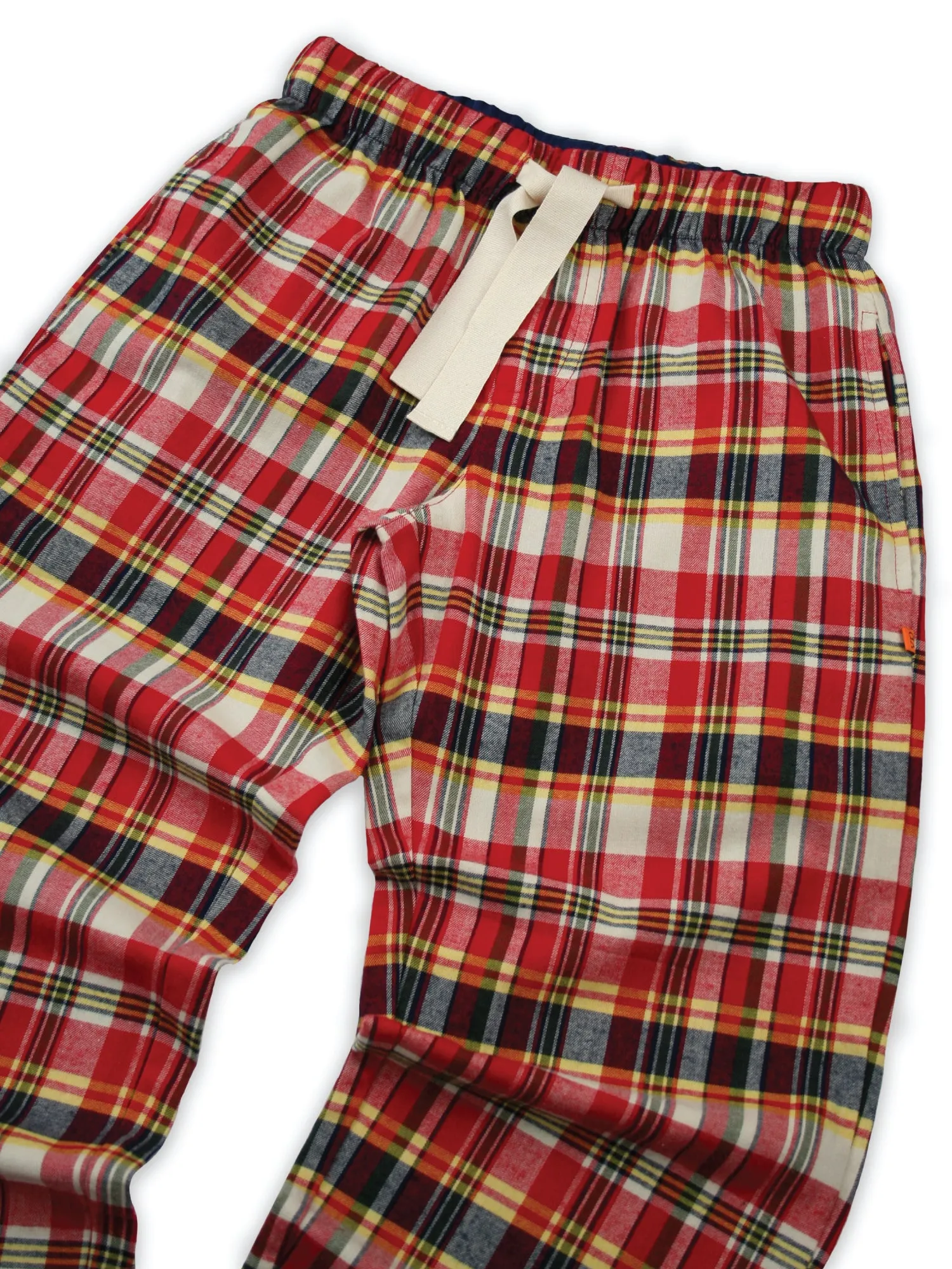 Unisex 'Pentlow' Red Brushed Check Pyjama Trouser